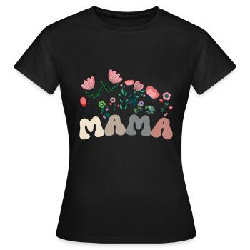 The best mom in the world - Women's T-Shirt - black - Front - AI Model Female 172 dark (172cm)