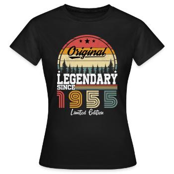1955 Birthday 1955 Vintage Birthday 1955 - Women's T-Shirt - black - Front - AI Model Female 172 dark (172cm)