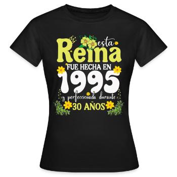 30 Year 1995 Vintage Retro Birthday Gift - Women's T-Shirt - black - Front - AI Model Female 172 dark (172cm)