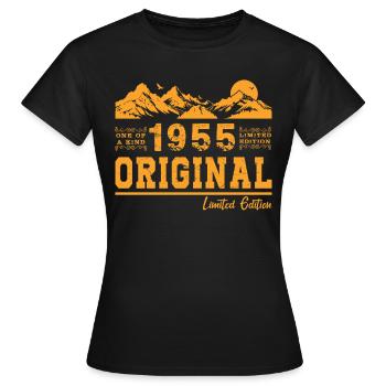1955 Birthday 1955 Vintage Birthday 1955 - Women's T-Shirt - black - Front - AI Model Female 172 dark (172cm)