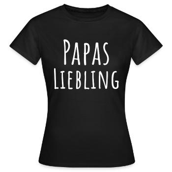 Papas Liebling - Frauen T-Shirt - Schwarz - Vorne - AI Model Female 172 dark (172cm)