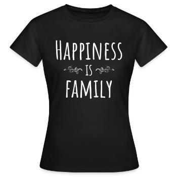 Happiness Familiy - T-shirt Femme - noir - Devant - AI Model Female 172 dark (172cm)