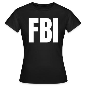 FBI Polizei - Frauen T-Shirt - Schwarz - Vorne - AI Model Female 172 dark (172cm)