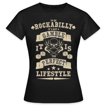 Rockabilly lifestyle - Women's T-Shirt - black - Front - AI Model Female 172 dark (172cm)