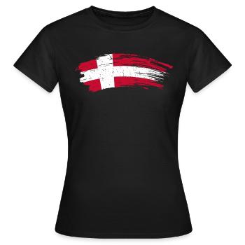 Denmark country flag home gift - Women's T-Shirt - black - Front - AI Model Female 172 dark (172cm)