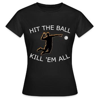 Volleyball Butterfly Gift - Women's T-Shirt - black - Front - AI Model Female 172 dark (172cm)