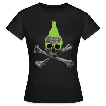 Crâne Punk - Chemise Crâne De Punkrock Iroquois - T-shirt Femme - noir - Devant - AI Model Female 172 dark (172cm)
