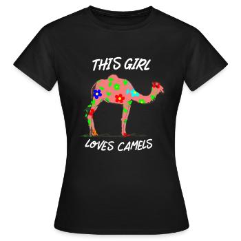 chameau - T-shirt Femme - noir - Devant - AI Model Female 172 dark (172cm)