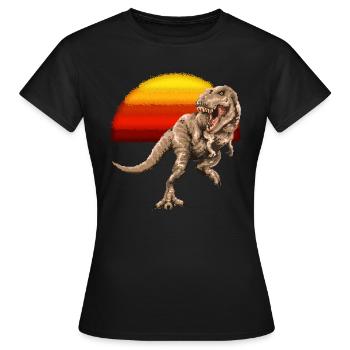 Dinosaurier Tyrannosaurus - Frauen T-Shirt - Schwarz - Vorne - AI Model Female 172 dark (172cm)