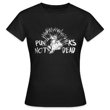 Punk tête de mort cadeau - T-shirt Femme - noir - Devant - AI Model Female 172 dark (172cm)