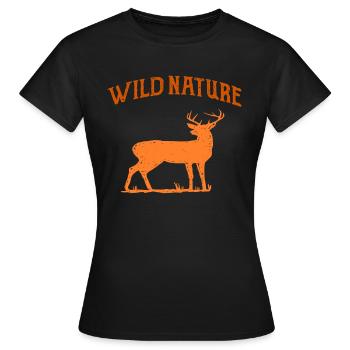 Chevreuils Chevreuils Don de cerf - T-shirt Femme - noir - Devant - AI Model Female 172 dark (172cm)