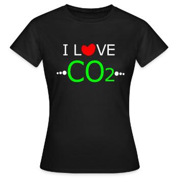 I Love Co2 Anti-Grün Dieselfahrer Klimawandel - Frauen T-Shirt - Schwarz - Vorne - AI Model Female 172 dark (172cm)