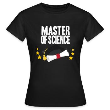 Master of Science Degree Uni Diploma Degree - T-shirt Femme - noir - Devant - AI Model Female 172 dark (172cm)