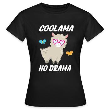 lama - Women's T-Shirt - black - Front - AI Model Female 172 dark (172cm)