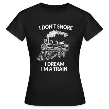 Lokomotive - Frauen T-Shirt - Schwarz - Vorne - AI Model Female 172 dark (172cm)