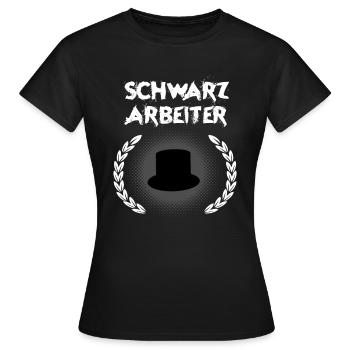 Schornsteinfeger - Frauen T-Shirt - Schwarz - Vorne - AI Model Female 172 dark (172cm)