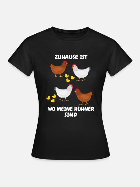 Hühner - Frauen T-Shirt - Schwarz