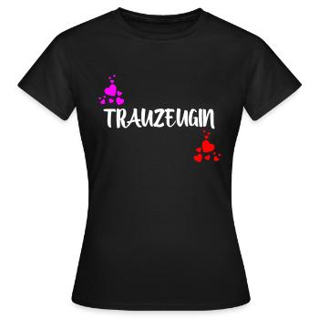 Trauzeugin - Frauen T-Shirt - Schwarz - Vorne - AI Model Female 172 dark (172cm)