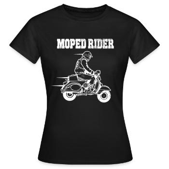 Moped - Frauen T-Shirt - Schwarz - Vorne - AI Model Female 172 dark (172cm)