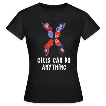 Puissance féminine - T-shirt Femme - noir - Devant - AI Model Female 172 dark (172cm)