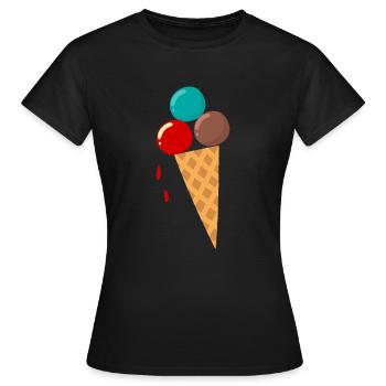 la glace - T-shirt Femme - noir - Devant - AI Model Female 172 dark (172cm)
