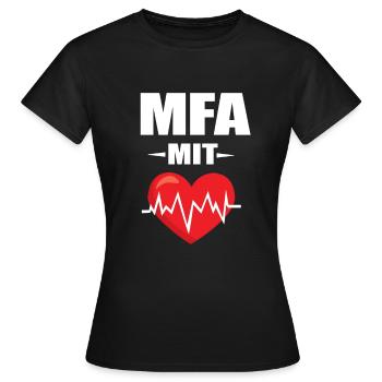 MFA - Frauen T-Shirt - Schwarz - Vorne - AI Model Female 172 dark (172cm)