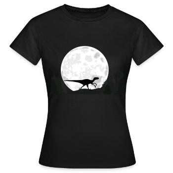 Dinosaure Velociraptor - T-shirt Femme - noir - Devant - AI Model Female 172 dark (172cm)