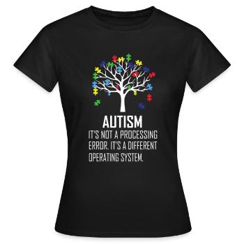 Autism Awareness saying - Women's T-Shirt - black - Front - AI Model Female 172 dark (172cm)