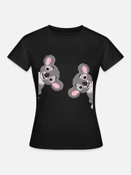 Koala - Frauen T-Shirt - Schwarz