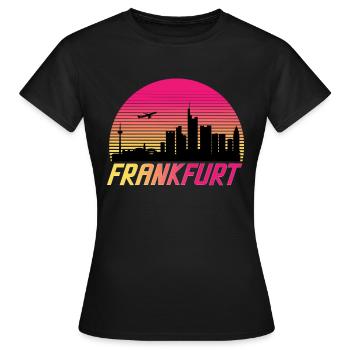 Francfort - T-shirt Femme - noir - Devant - AI Model Female 172 dark (172cm)