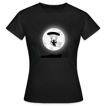 Paramoteur paramoteur Parachute de sports aériens - T-shirt Femme - noir - Devant - AI Model Female 172 dark (172cm)