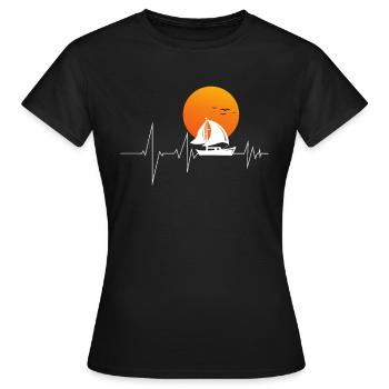 Segeln Herschlag Segelboot Segelschiff Segler - Frauen T-Shirt - Schwarz - Vorne - AI Model Female 172 dark (172cm)