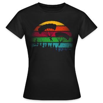 Fallschirm Skydive Fallschirmspringer Geschenk - Frauen T-Shirt - Schwarz - Vorne - AI Model Female 172 dark (172cm)