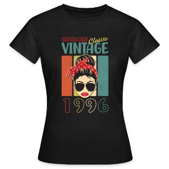 Not old Just classic Vintage 1996 26th Geburtstag - Frauen T-Shirt - Schwarz - Vorne - AI Model Female 172 dark (172cm)