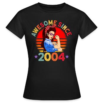 Génial depuis 2004 Femme 18ème anniversaire Cadeau - T-shirt Femme - noir - Devant - AI Model Female 172 dark (172cm)