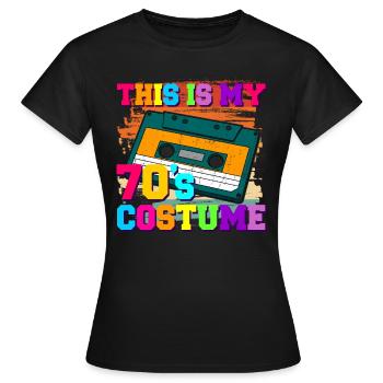 c’est mon cadeau de costume des années 70 des années 70 - T-shirt Femme - noir - Devant - AI Model Female 172 dark (172cm)