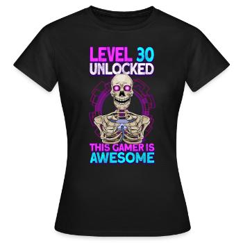 jeu de joueur 30e anniversaire jeux vidéo de jeu - T-shirt Femme - noir - Devant - AI Model Female 172 dark (172cm)