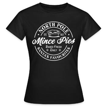 Tartes hachées au pôle Nord - T-shirt Femme - noir - Devant - AI Model Female 172 dark (172cm)