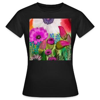 Hatching - Women's T-Shirt - black - Front - AI Model Female 172 dark (172cm)