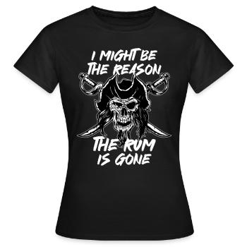 Pirate tête de pirate Pirate Dicton - T-shirt Femme - noir - Devant - AI Model Female 172 dark (172cm)