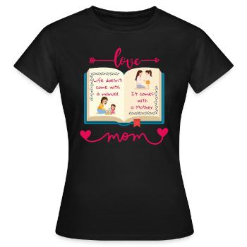 Mamas Liebe - Frauen T-Shirt - Schwarz - Vorne - AI Model Female 172 dark (172cm)
