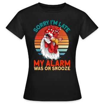 Agriculteurs Agriculteurs Poulets Poulet Cadeau - T-shirt Femme - noir - Devant - AI Model Female 172 dark (172cm)