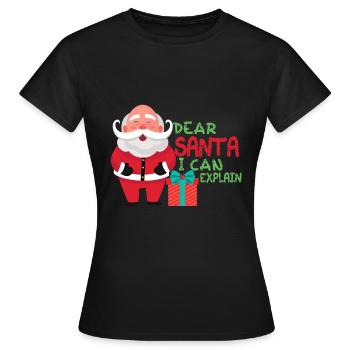 Nikolaus - Frauen T-Shirt - Schwarz - Vorne - AI Model Female 172 dark (172cm)