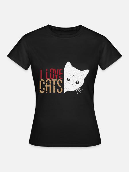 Katzenfreund - Frauen T-Shirt - Schwarz