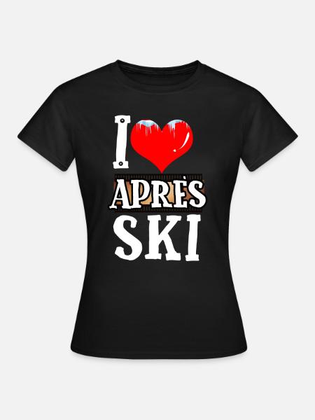 Apres ski - Maglietta da donna - nero