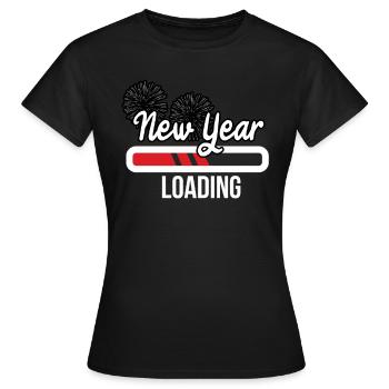 Nouvel An Réveillon du Nouvel An Cadeau de fête du Nouvel An 2020 - T-shirt Femme - noir - Devant - AI Model Female 172 dark (172cm)