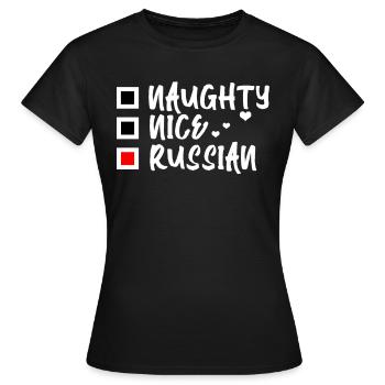Russie - T-shirt Femme - noir - Devant - AI Model Female 172 dark (172cm)