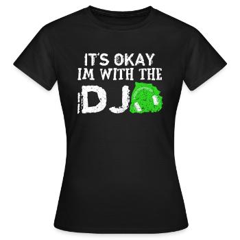 DJ - T-shirt Femme - noir - Devant - AI Model Female 172 dark (172cm)