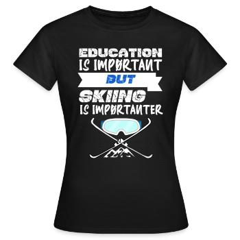Vacances de ski - T-shirt Femme - noir - Devant - AI Model Female 172 dark (172cm)