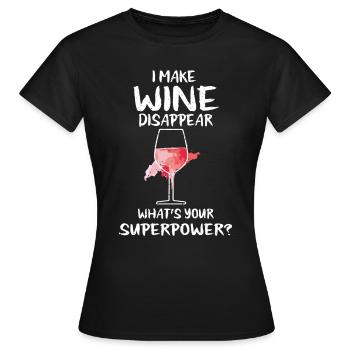 Vin Vin vin rouge Verre vin cadeau - T-shirt Femme - noir - Devant - AI Model Female 172 dark (172cm)